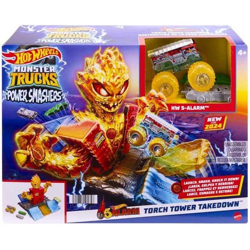 Hot Wheels Monster Trucks Power Smashers 5 Alarms Tower