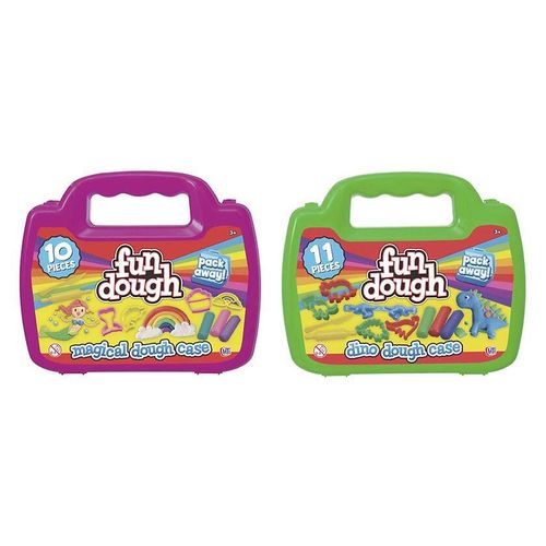 Fun Dough Dough Case Sets - Magical Pink & Dino Green