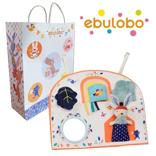 Ebulobo Gabin Rabbit's Baby Activity Board With Free Gift Bag