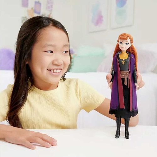 Child Playing With Disney Princess Frozen 2 Anna Doll