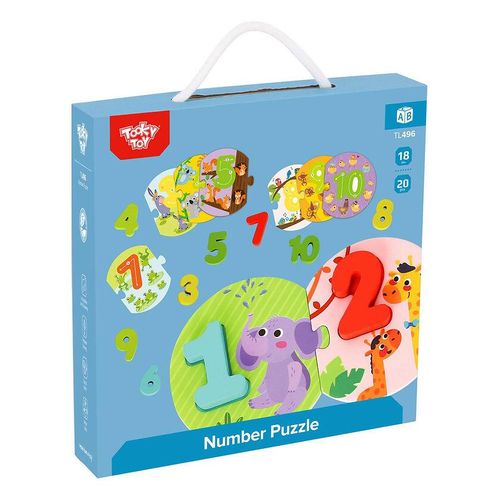 Tooky Toy Wooden Number Puzzle