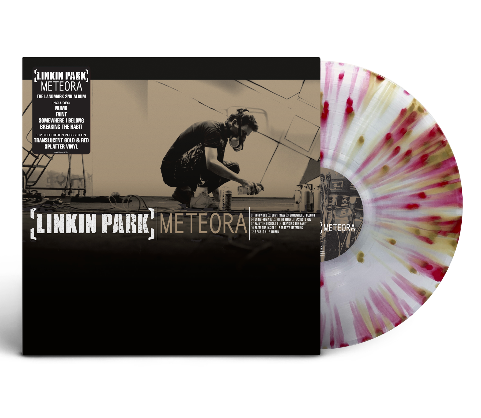 LINKIN PARK - Meteora - Translucent Gold & Red Splatter Vinyl Record