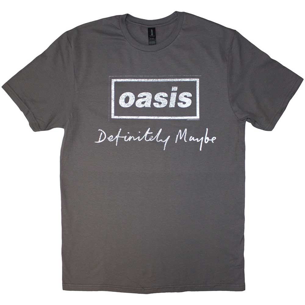 OASIS - Unisex T-Shirt: Definitely Maybe Distressed Text Logo