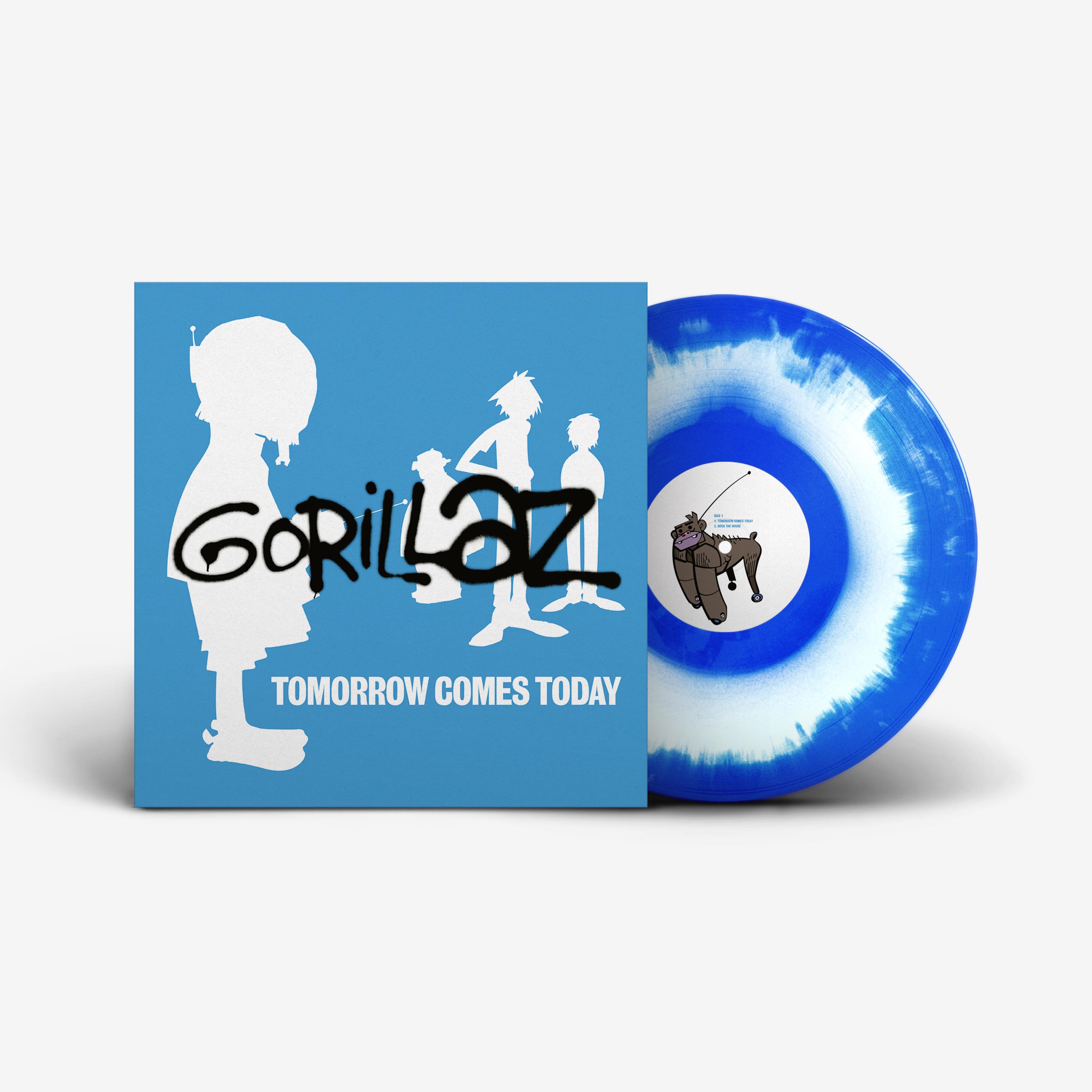 GORILLAZ - Tomorrow Comes Today EP 25th Anniversary Edition - White & Blue Vinyl