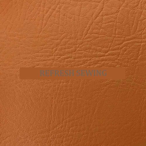 Vinyl Leatherette Plain Grain Faux Leather Tan 1 Metre