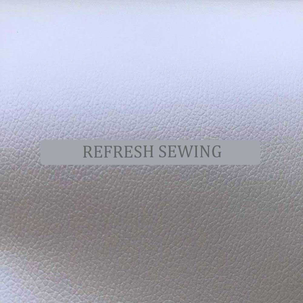 Vinyl Leatherette Plain Grain Faux Leather Silver A4 Sheet