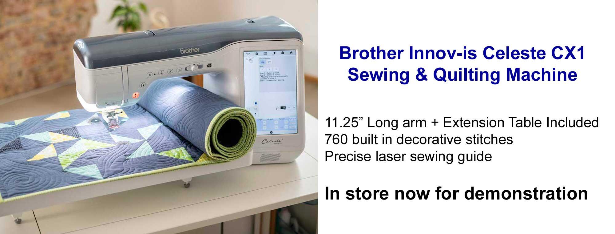 Brother Celeste CX1 sewing machine in store advert