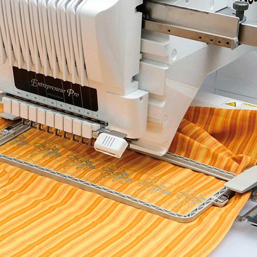Border Frame loaded on to the embroidery machine