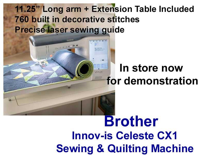 Brother Celeste CX1 sewing machine in store advert