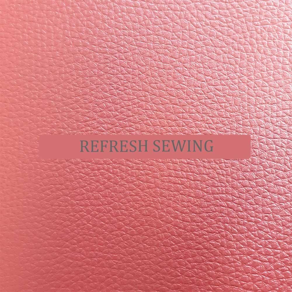 Vinyl Leatherette Plain Grain Faux Leather Burgundy 1 Metre