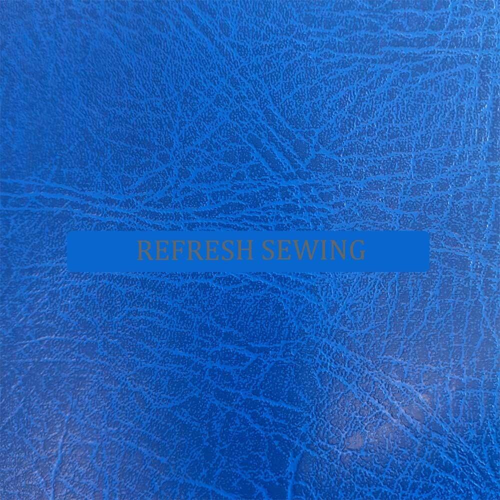 Vinyl Leatherette Plain Grain Faux Leather Royal Blue 1 Metre