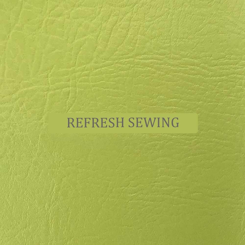 Vinyl Leatherette Plain Grain Faux Leather Apple Green 1 Metre