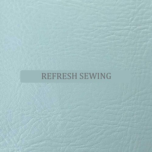 Vinyl Leatherette Plain Grain Faux Leather Light Blue A4 Sheet