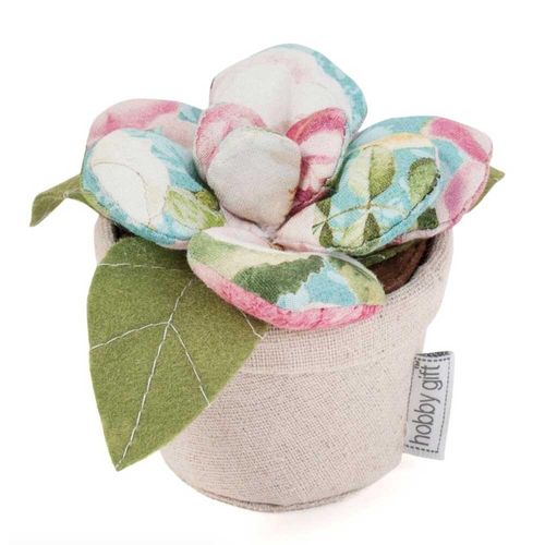 HobbyGift Pincushion Flower Pot Rose Blossom