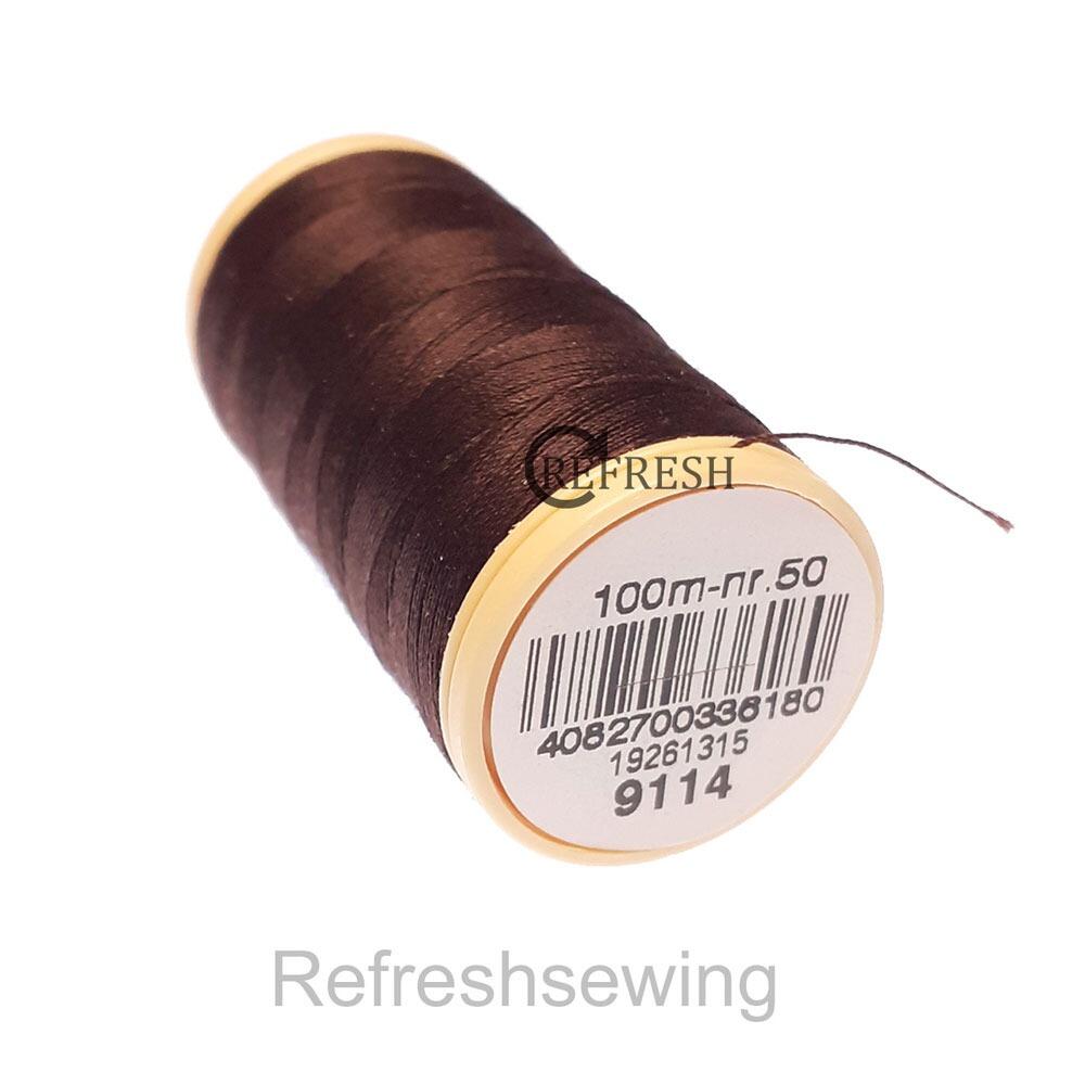 Coats Cotton 100% Pure Mercerised Nr50 100 Metre Spool 9114