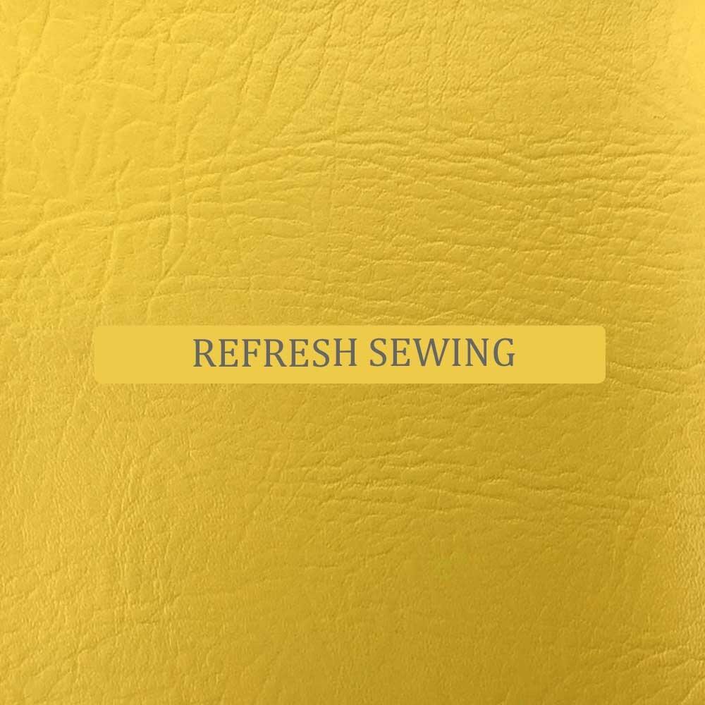 Vinyl Leatherette Plain Grain Faux Leather Yellow A4 Sheet