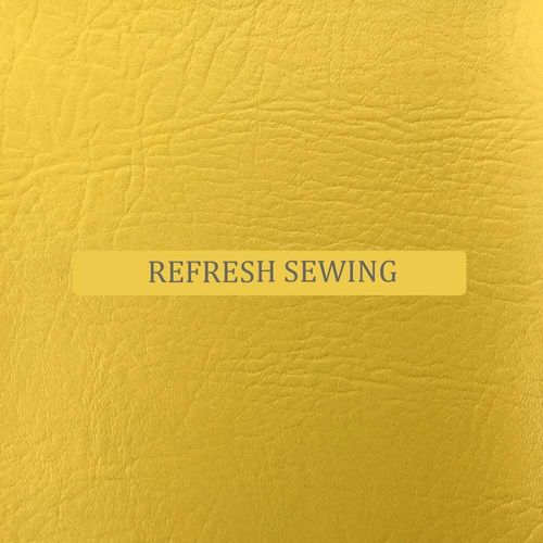 Vinyl Leatherette Plain Grain Faux Leather Yellow A4 Sheet