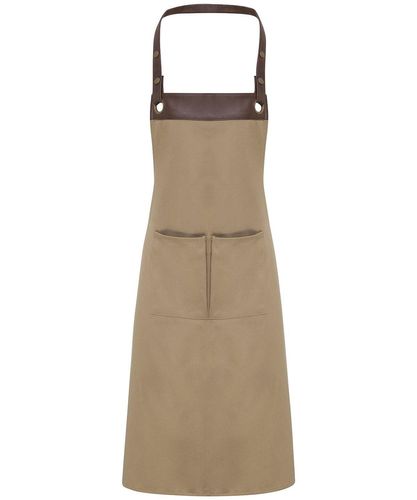 PR123 Espresso bib apron Khaki