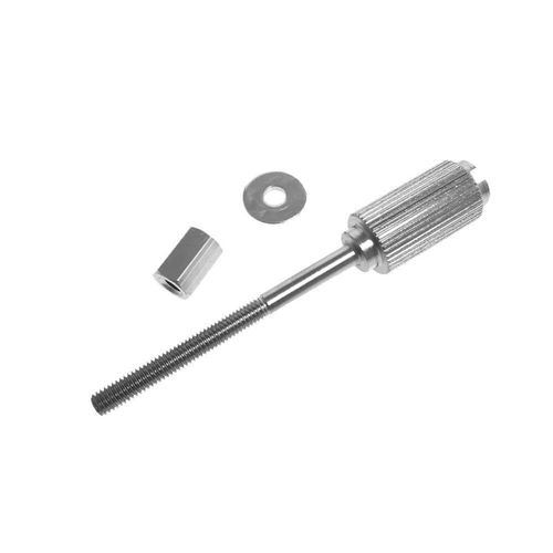 Silver adjustment screw, washer and nut