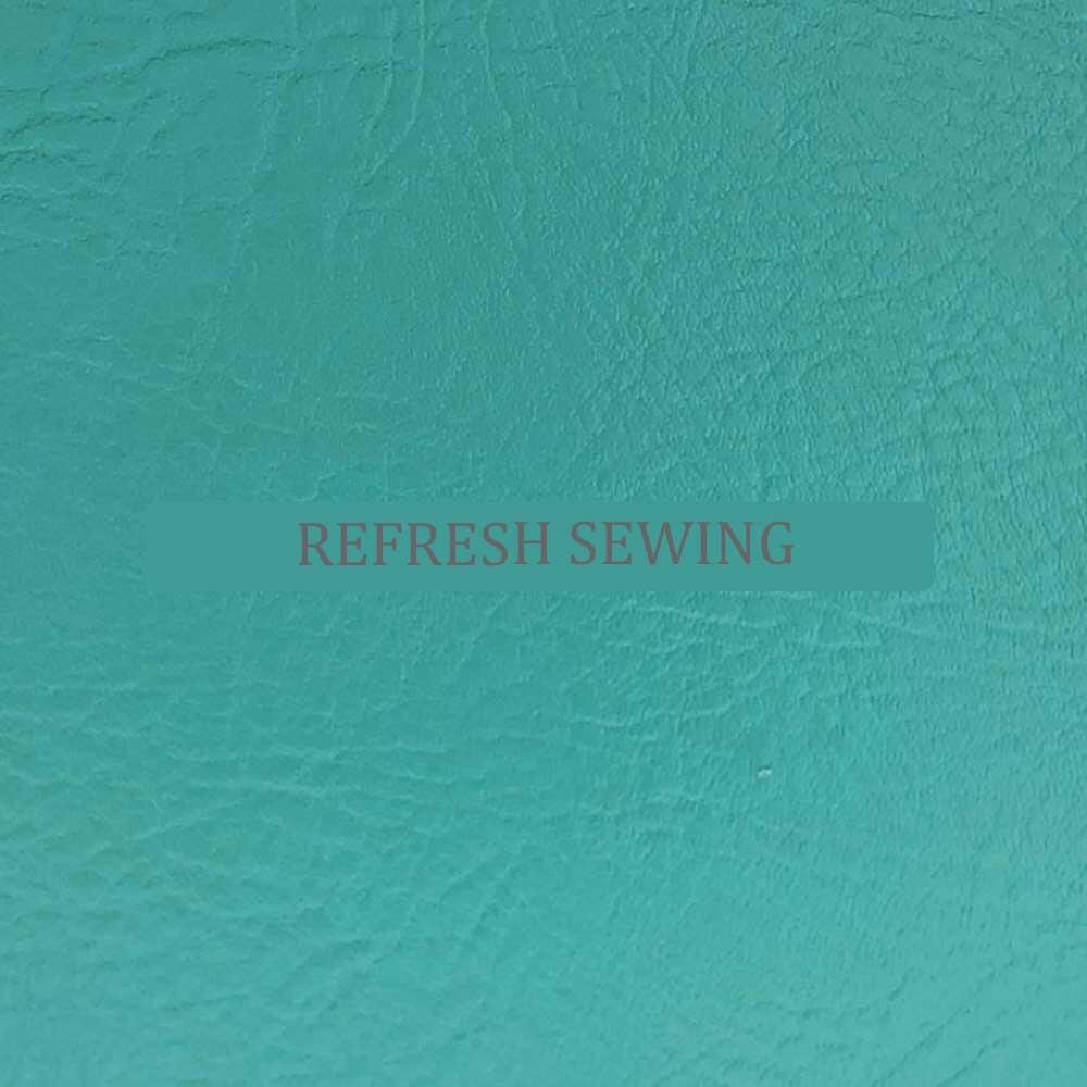 Vinyl Leatherette Plain Grain Faux Leather Teal 1 Metre