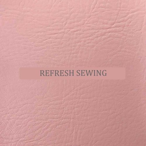 Vinyl Leatherette Plain Grain Faux Leather Light Pink A4 Sheet
