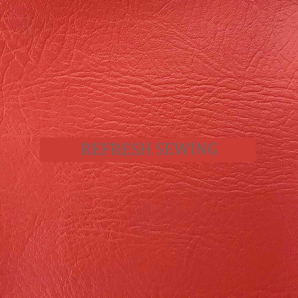 Vinyl Leatherette Plain Grain Faux Leather Red A4 Sheet