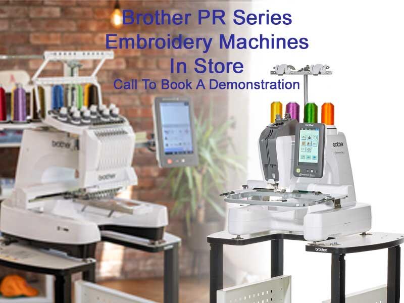 Brother PR Series Embroidery Machine In Store Advert