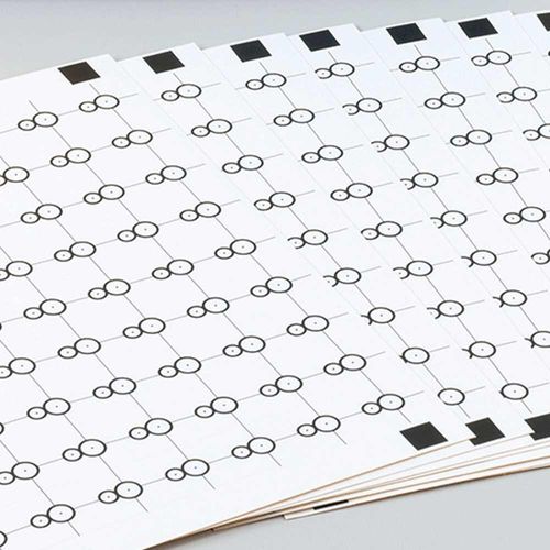 A4 sheets of Brother embroidery positioning stickers