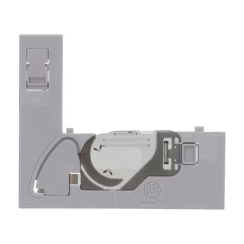 Grey platsic needle plate cover with removable bobbin cover