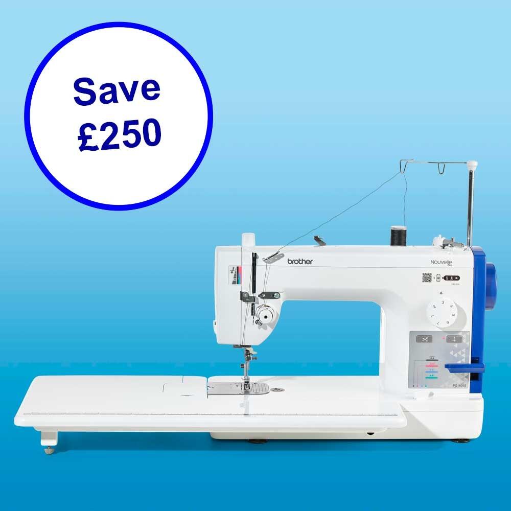 Brother PQ1600s sewing with £250 off advert