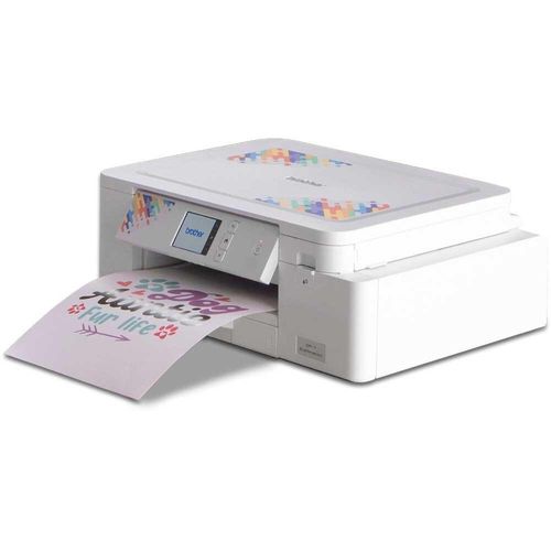 Brother SP1 sublimation printer with printed paper showing