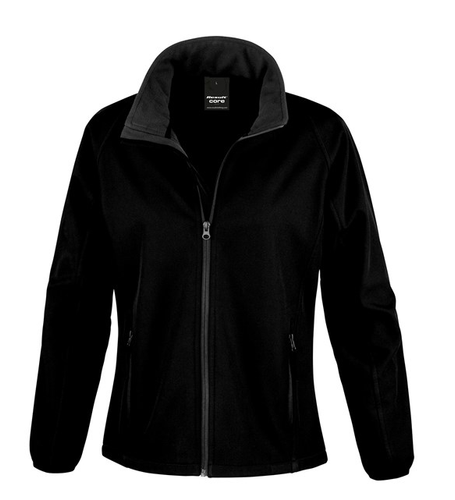 R231F Womans Core printable softshell jacket Black Ladyfit