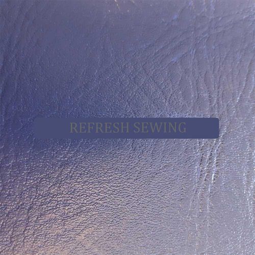 Vinyl Leatherette Plain Grain Faux Leather Navy 1 metre