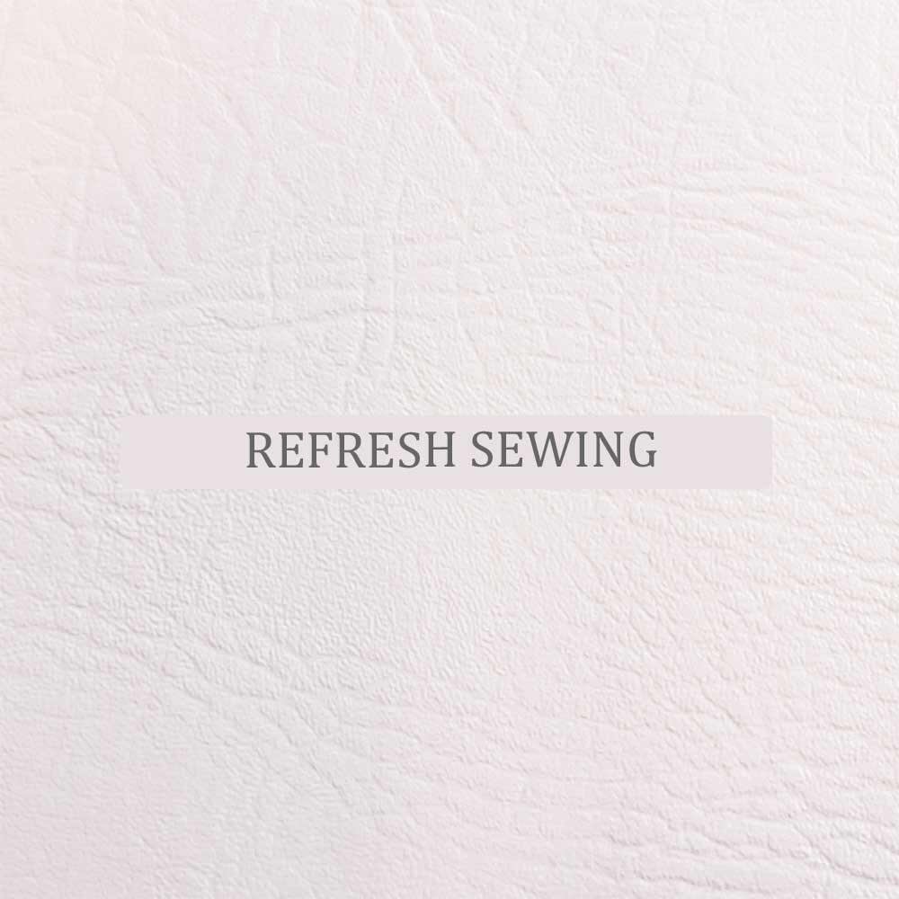 Vinyl Leatherette Plain Grain Faux Leather White 1 Metre