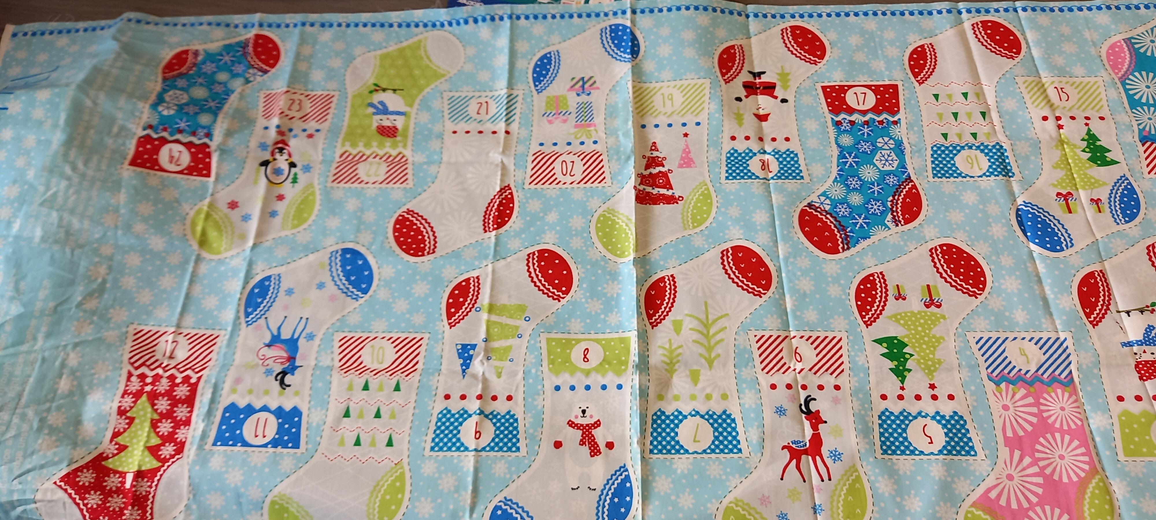 Crafty Fabric Christmas Mini Stocking advent Panel
