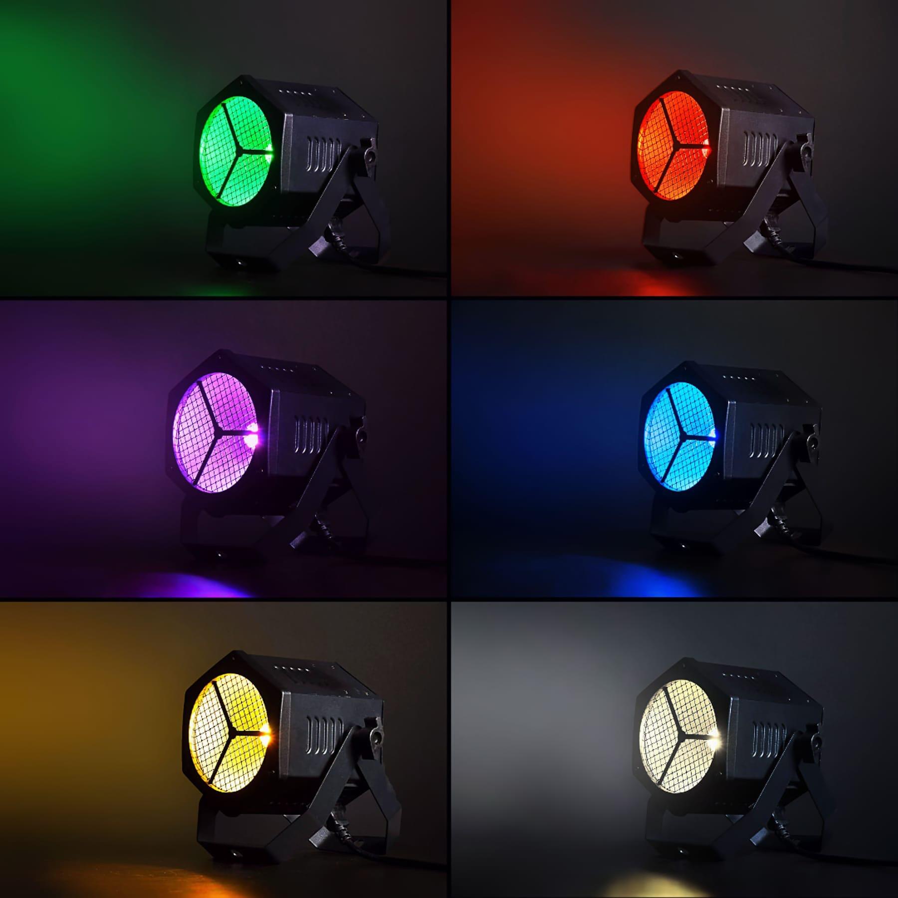 Citronic HexaPAR: 40W COB LED RGBW PAR Light colours
