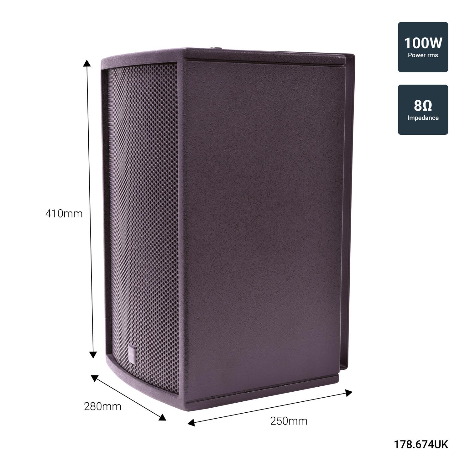 Citronic CS-810B Passive Speaker Black detail