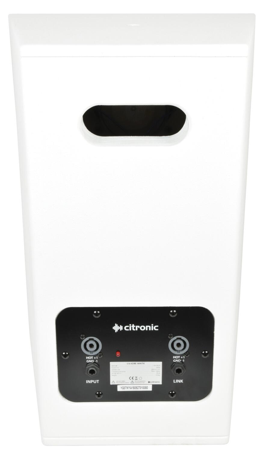 Citronic CS-1035W Passive Speaker White rear