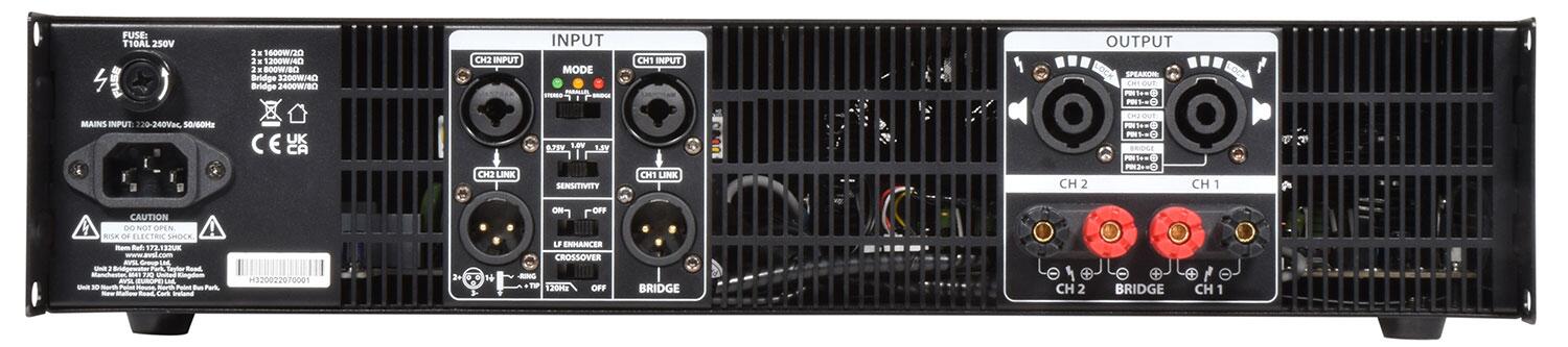 Citronic H3200 Hybrid Amp rear