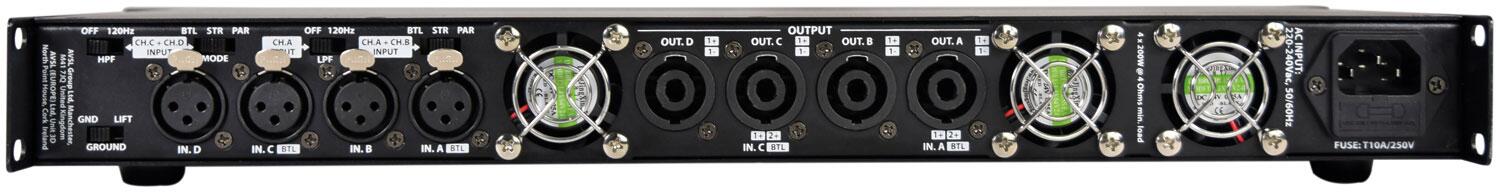 Citronic D4200 Quad Amplifier rear