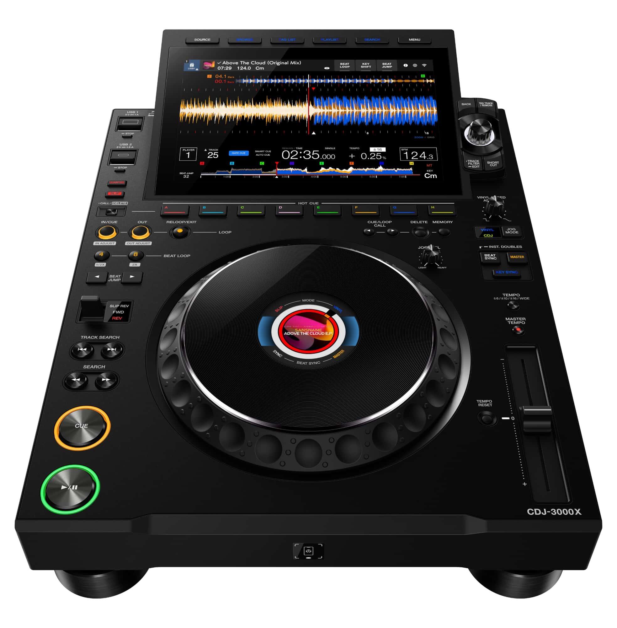 AlphaTheta CDJ-3000X front angle