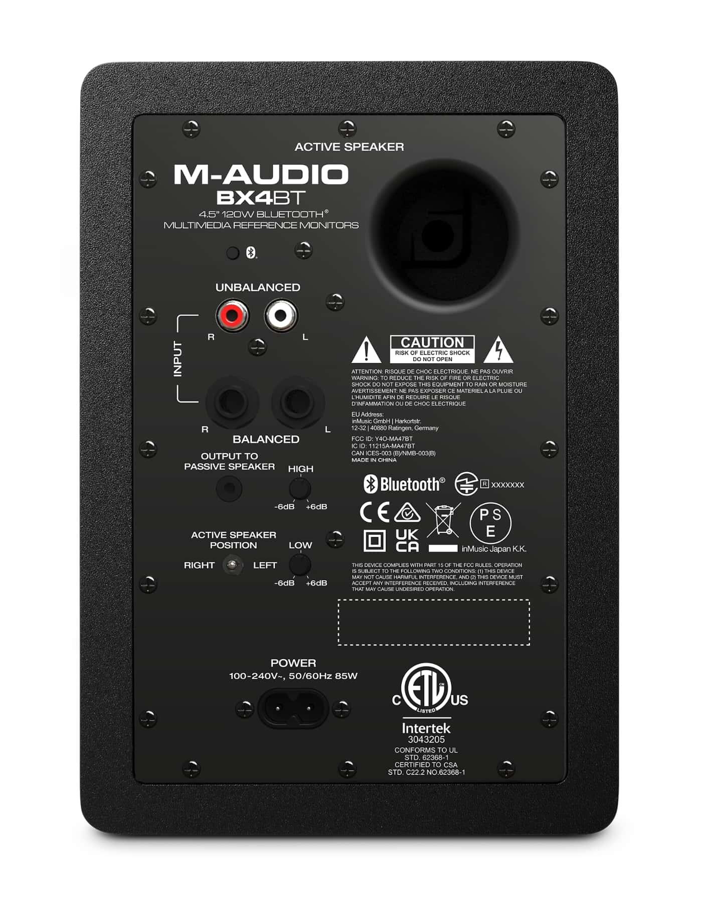 M-Audio BX4 BT active rear
