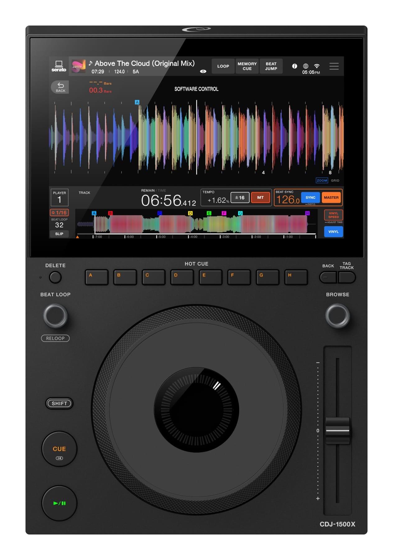 AlphaTheta CDJ-1500X Serato DJ Pro screen