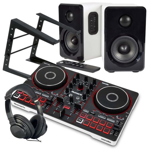 Numark Party Mix III & AV:Link White Bundle