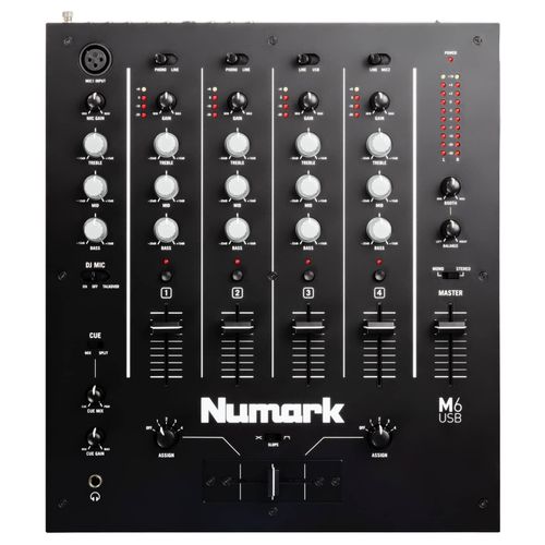 Numark M6 USB 4-Channel USB DJ Mixer top