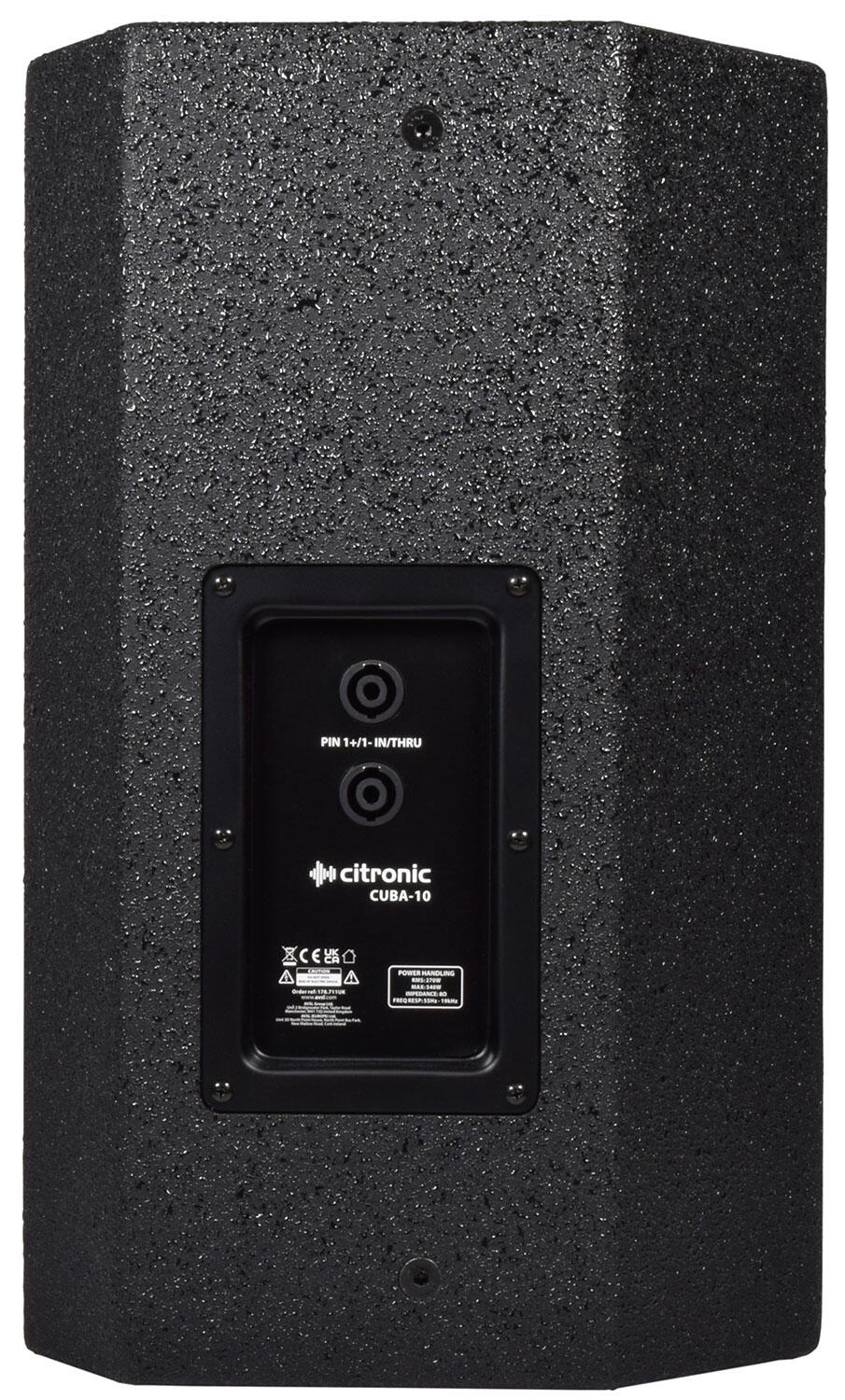 Citronic CUBA-10 Passive Full-Range Cabinet rear