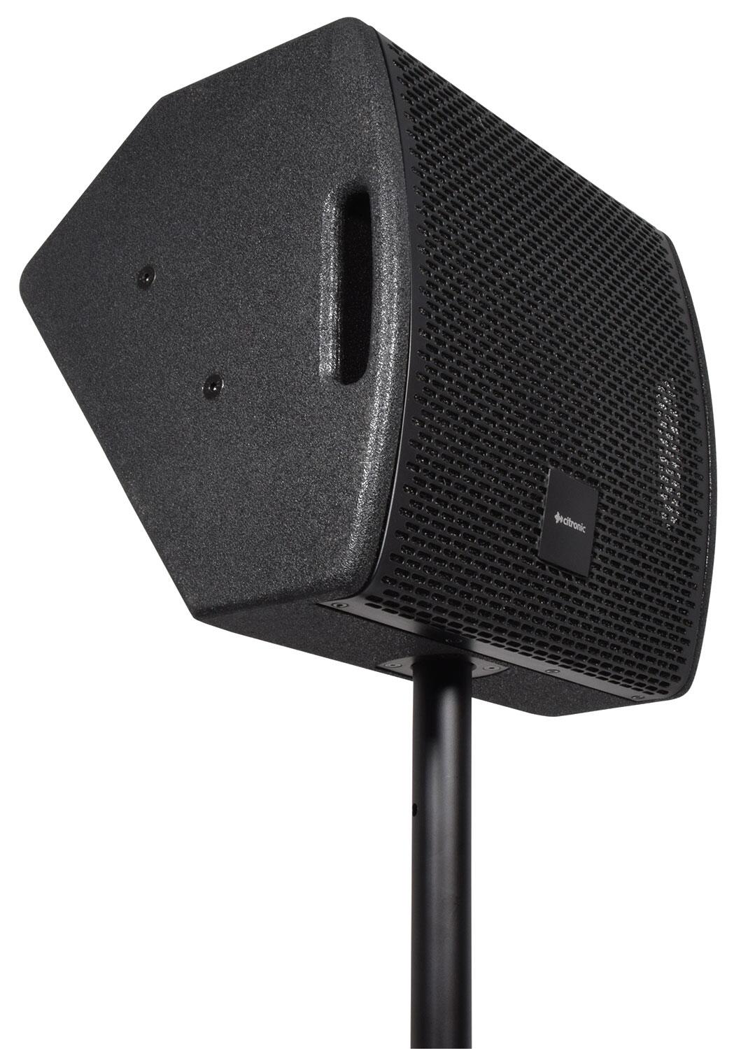 Citronic CM10 Passive Wedge Speaker on pole angle