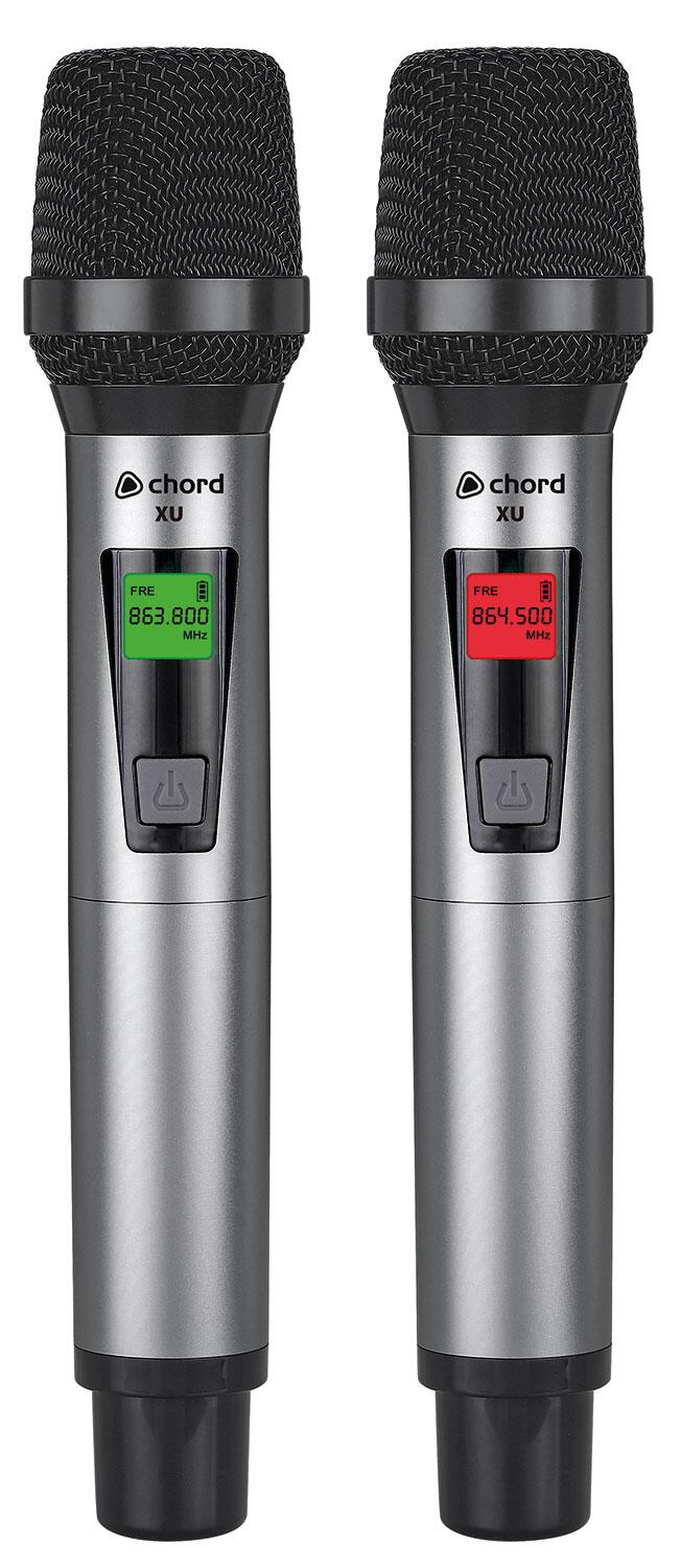 Chord XU2 Dual Handheld UHF Microphone System transmitters