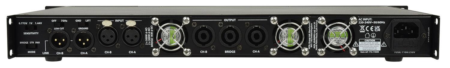 Citronic D1000 Class-D Amplifier rear