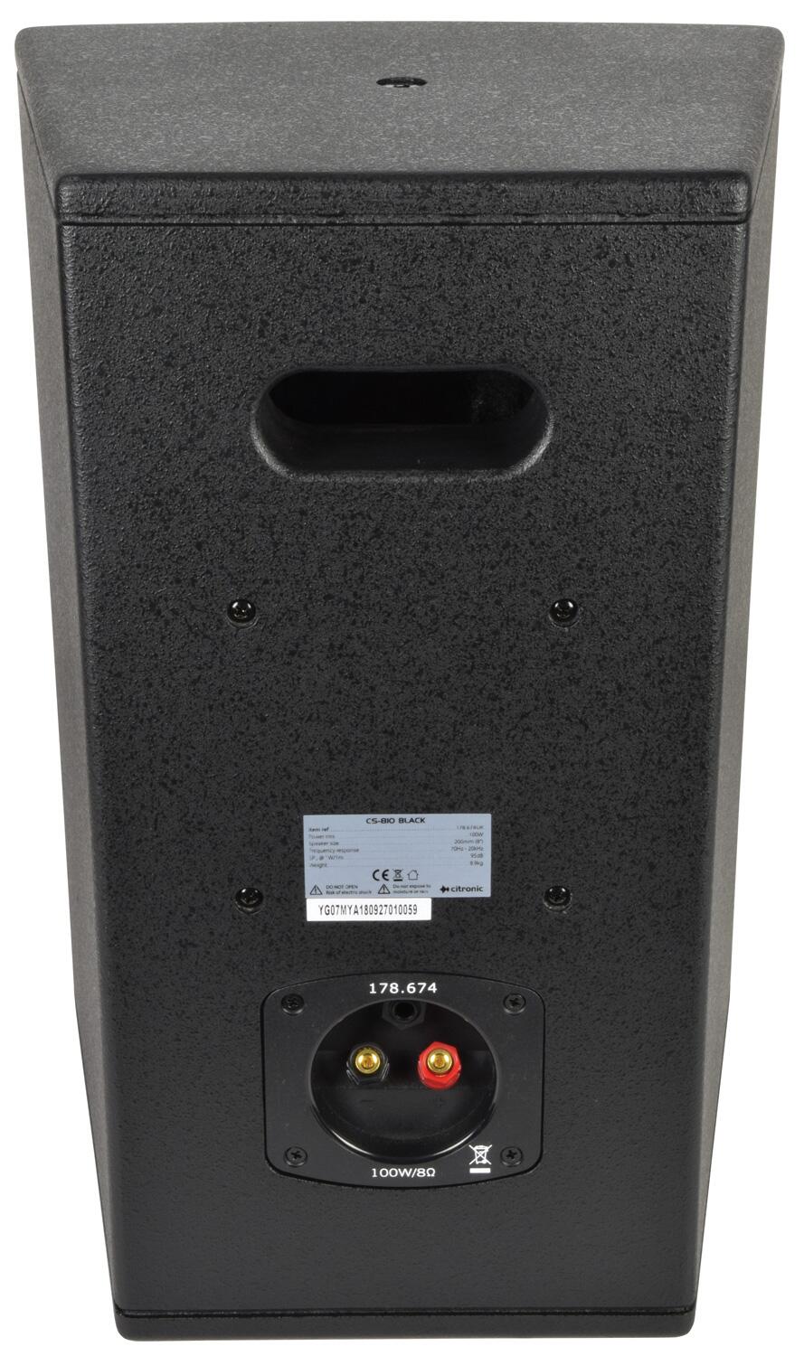 Citronic CS-810B Passive Speaker Black rear
